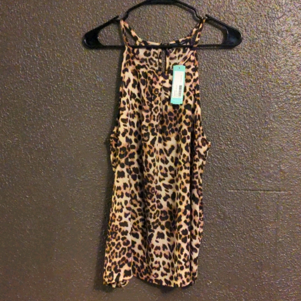 leopard Print halter top (stitch fix) NWT